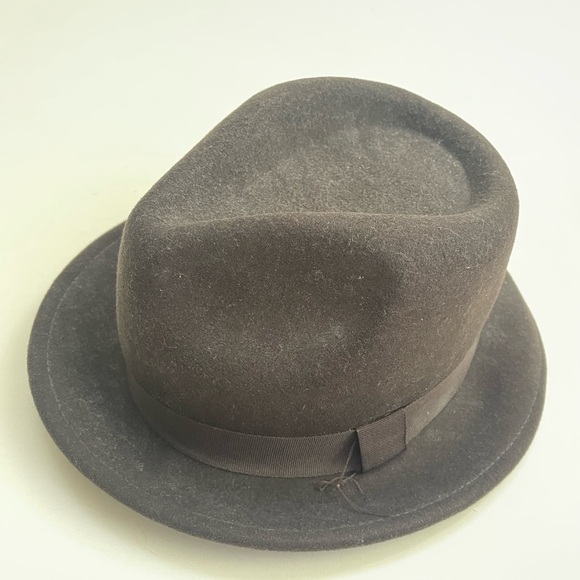 Vintage Y2k Hat Brand Goal 2020.  Unisex Brown 100% Wool Fedora brim - Picture 5 of 11